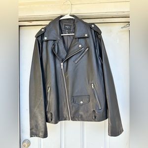 Forever 21 Faux Leather Biker Jacket - Size L - EUC Excellent Used Condition